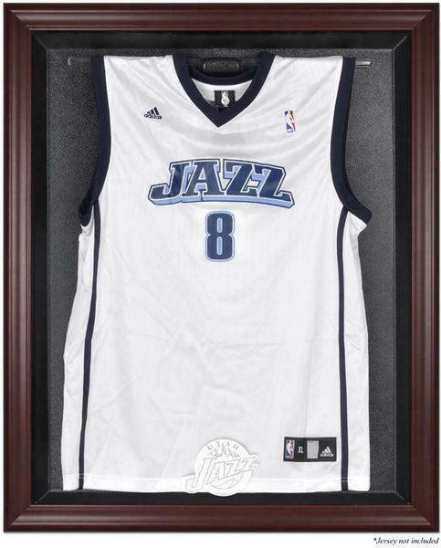 Utah Jazz Mahogany Framed Team Logo Jersey Display Case - Fanatics Authentic