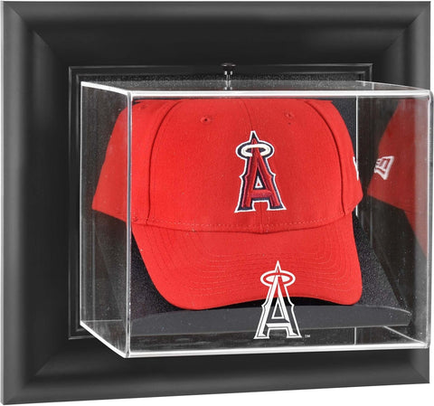 Los Angeles of Anaheim Black Framed Wall-Mounted Logo Cap Disp Case