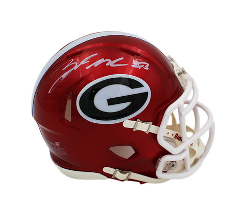 Zamir White Signed Georgia Bulldogs Speed Flash NCAA Mini Helmet