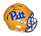 Patrick Jones Autographed Pittsburgh Panthers F/S Speed Helmet Beckett 37979