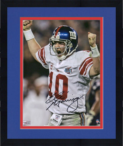 Frmd Eli Manning New York Giants Signed 8" x 10" Super Bowl XLII Screaming Photo