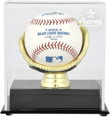 Astros Gold Glove Single Baseball Logo Display Case - Fanatics