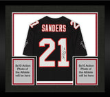 FRMD Deion Sanders Falcons Signed Mitchell & Ness Replica Jersey w/HOF 2011 Insc