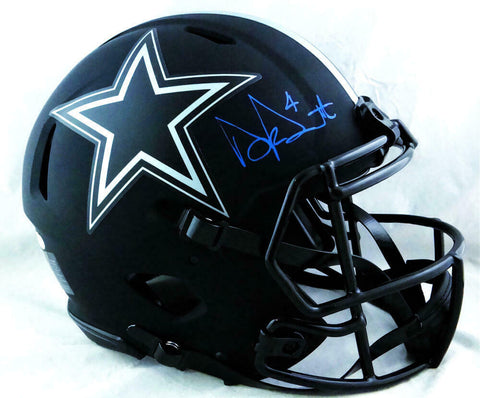 Dak Prescott Signed Cowboys F/S Eclipse Speed Authentic Helmet - Beckett Auth