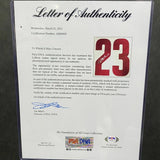 FRAMED Autographed/Signed LEBRON JAMES 33x42 Cavaliers Jersey PSA/DNA COA/LOA