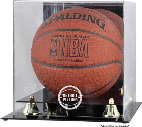 Detroit Pistons Golden Classic Team Logo Basketball Display Case