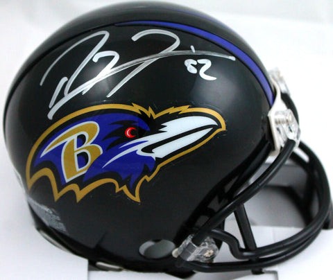 Ray Lewis Autographed Baltimore Ravens Mini Helmet-Beckett W Hologram *Silver