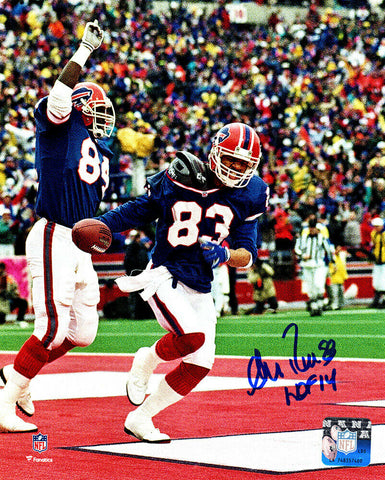 Andre Reed Signed Buffalo Bills Touchdown Action 8x10 Photo w/HOF'14 - SS COA