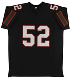 Miami Ray Lewis Authentic Signed Black Pro Style Jersey Autographed BAS Witness