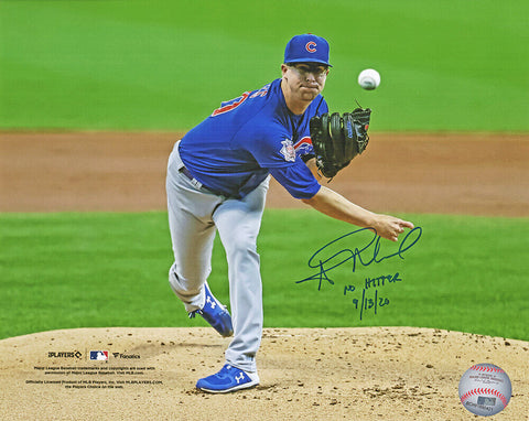 Alec Mills Signed Chicago Cubs Action 8x10 Photo w/No Hitter 9-13-20 - SS COA