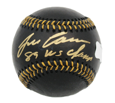 Jose Canseco Signed Oakland A's Rawlings OML Black Baseball w- "89 WS Champ" Ins