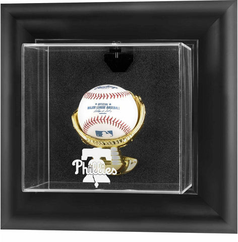 Philadelphia Phillies Black Framed Wall-Mounted 2019 Logo Baseball Display Case