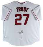Angels Mike Trout Authentic Signed White Majestic Cool Base Jersey MLB Holo