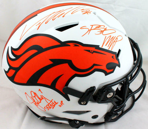 John Elway Von Miller Signed Broncos F/S Lunar SpeedFlex Helmet w/SB MVP-BAWHolo