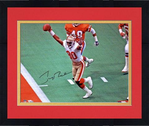 Frmd Jerry Rice San Francisco 49ers Signed 16" x 20" Hands Up Touchdown Photo