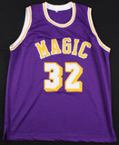 Magic Johnson Signed Los Angeles Lakers "Magic" Purple Jersey (Beckett COA)