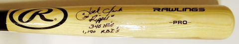 Jack Clark Autographed Blonde Baseball Bat w/ 3 Insc - JSA W Auth *Black