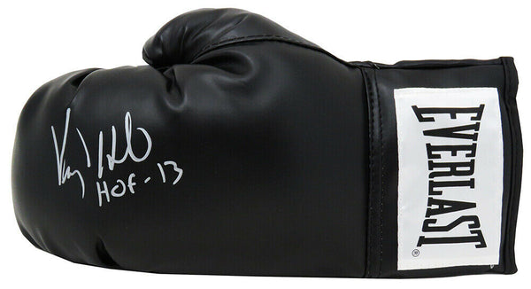Virgil Hill Signed Everlast Black Boxing Glove w/HOF'13 - SCHWARTZ COA