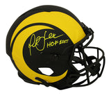 Marshall Faulk Signed Los Angeles Rams Authentic Eclipse Helmet HOF BAS 31300