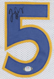 Tim Hardaway Sr. Signed Golden State Warriors Jersey (PSA COA) Rookie Jersey #5