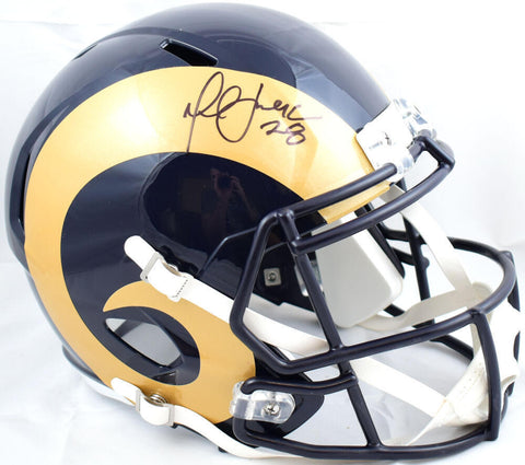 Marshall Faulk Autographed F/S Rams 00-16 TB Speed Helmet-Beckett W Hologram