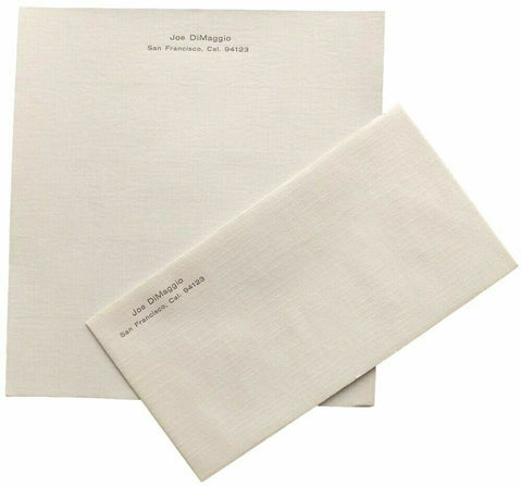 Joe DiMaggio New York Yankees Personalized Paper and Envelope