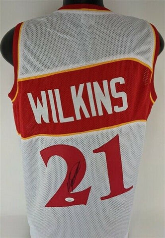 Dominique Wilkins Signed Atlanta Hawks Custom On Court Style Jersey (JSA COA)