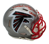 Morten Andersen Signed Atlanta Falcon Speed Flash NFL Mini Helmet With Insc