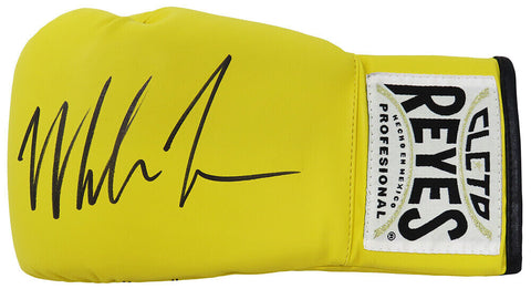 Mike Tyson Signed Cleto Reyes Yellow Boxing Glove - SCHWARTZ COA