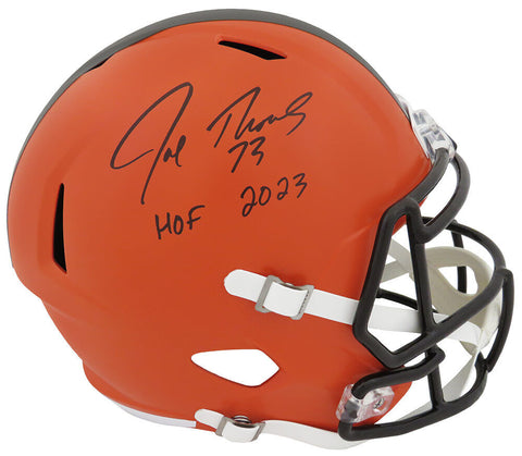 Joe Thomas Signed Cleveland Browns Riddell F/S Speed Rep Helmet w/HOF'23 -SS COA