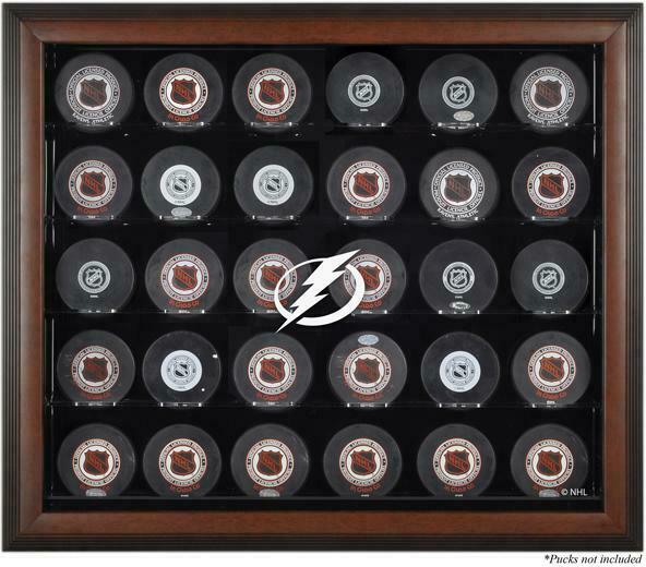 Tampa Bay Lightning 30-Puck Brown Display Case - Fanatics