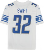 Framed D'Andre Swift Detroit Lions Autographed White Nike Limited Jersey