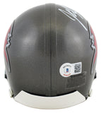 Buccaneers John Lynch Authentic Signed Pewter Rep Mini Helmet BAS Witnessed