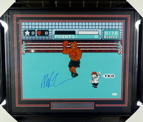 MIKE TYSON AUTHENTIC AUTOGRAPHED SIGNED FRAMED 16X20 PHOTO PUNCH-OUT JSA 146662