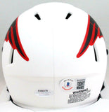 Corey Dillon Autographed Patriots Lunar Mini Helmet- Beckett Hologram *Red