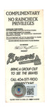 Deion Sanders Signed Atlanta Braves 4/11/1992 vs Giants Ticket BAS 37249