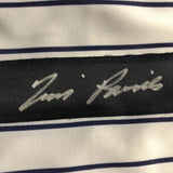 FRAMED Autographed/Signed TIM RAINES 33x42 New York Pinstripe Jersey JSA COA