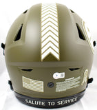 Jerome Bettis Signed Steelers F/S Salute to Service Speed Flex Helmet-BA W Holo