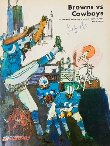 Jethro Pugh Autographed Dallas Cowboys 9/17/1967 Magazine Beckett 38072