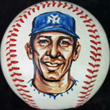 Yankees Billy Martin Signed Onl Feeney Baseball W/ Portrait JSA #B85518