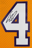 Lakers Shaquille O'Neal Signed Yellow M&N 1999-2000 HWC Swingman Jersey BAS Wit