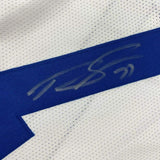 Framed Autographed/Signed Tyron Smith 33x42 Dallas White Football Jersey JSA COA