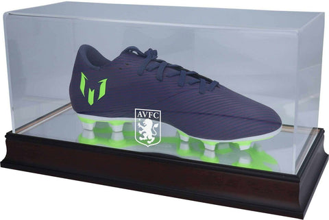Aston Villa FC Mahogany Team Logo Soccer Cleat Display Case