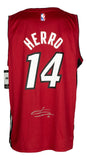 Tyler Herro Signed Red Maimi Heat Fanatics Basketball Jersey JSA