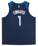 ANTHONY EDWARDS Autographed Timberwolves Nike Blue Jersey FANATICS