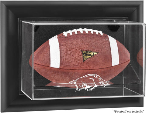Arkansas Razorbacks Black Framed Wall-Mountable Football Display Case