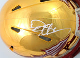 Deion Sanders Autographed FSU Chrome Speed Mini Helmet - Beckett W Auth *White