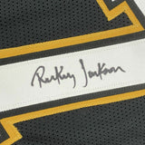 Autographed/Signed RICKEY JACKSON New Orleans Black Jersey Beckett BAS COA Auto