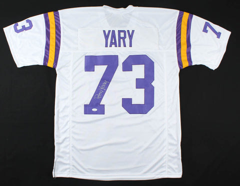 Ron Yary Signed Minnesota Vikings White Jersey (JSA COA) Hall of Fame O Lineman