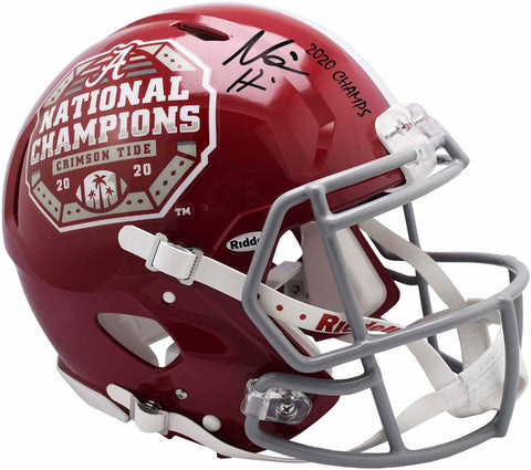 Najee Harris Alabama Signed CFPs 2020 National Champs Authentic Helmet & Insc
